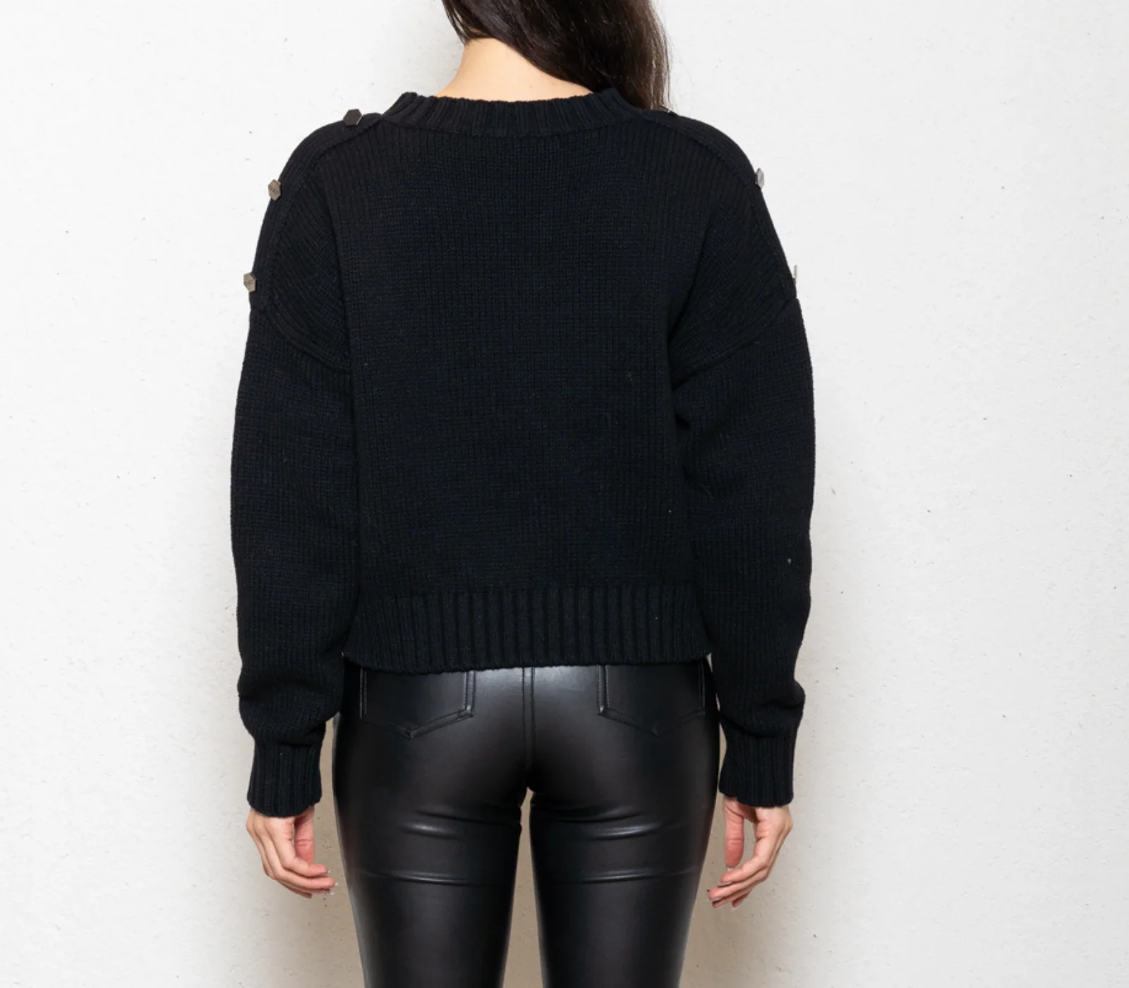 PULLOVER TOTAL BLACK 4018 - Image 4